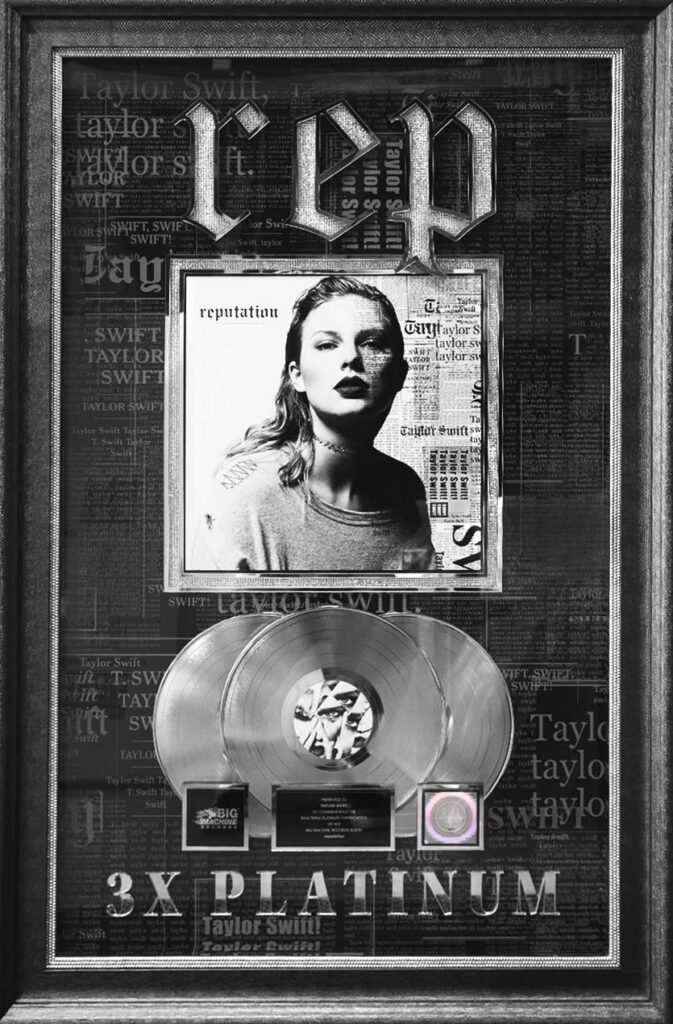 Taylor Swift 3x Platinum Record Music Award